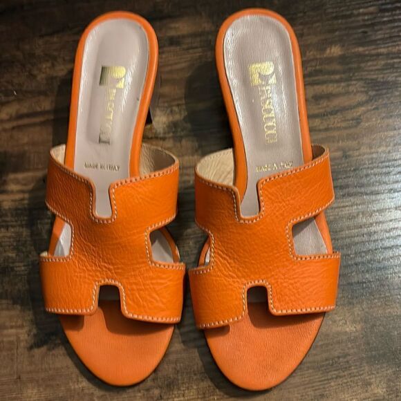 PASCUCCI 98Q Leather Sandal Size 36 / excellent - Picture 1 of 6